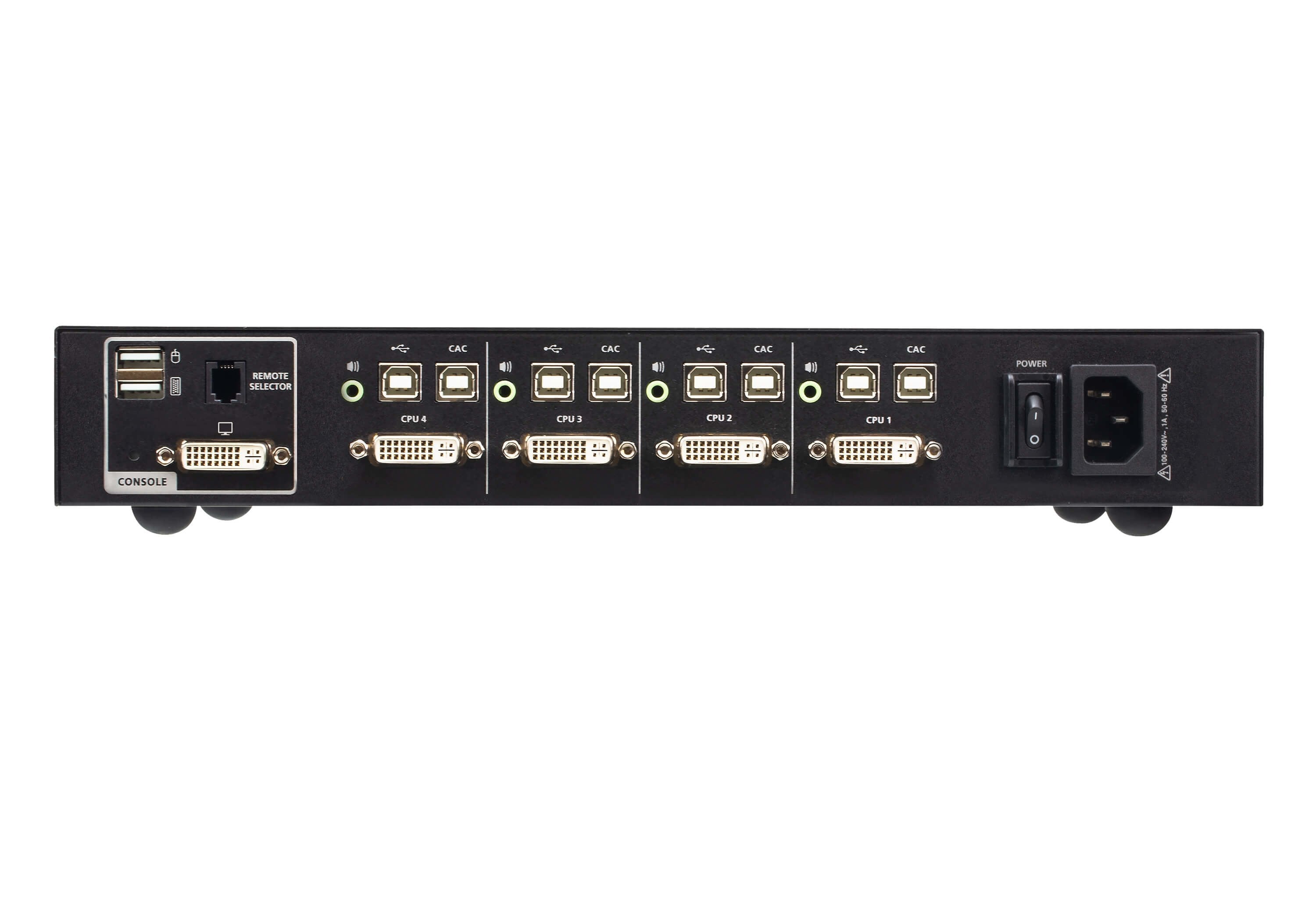 4-Port Usb - 4k Dvi Secure Kvm Switch With Card Reader (Psd Pp V4.0 Compliant)