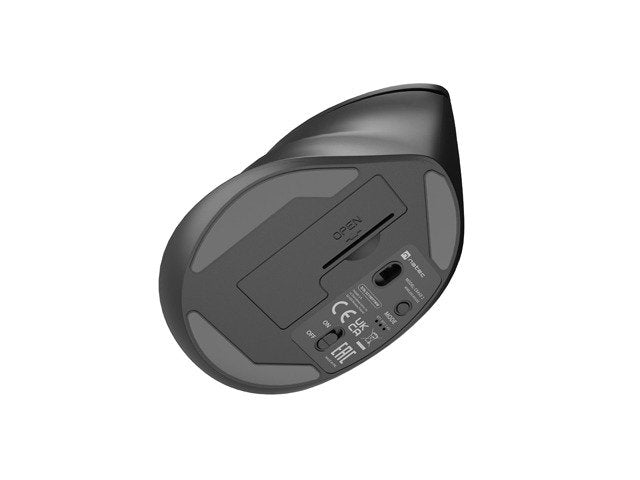 Ratón Vertical Natec, Crake 2, Inalámbrico, 2400 Dpi, Negro