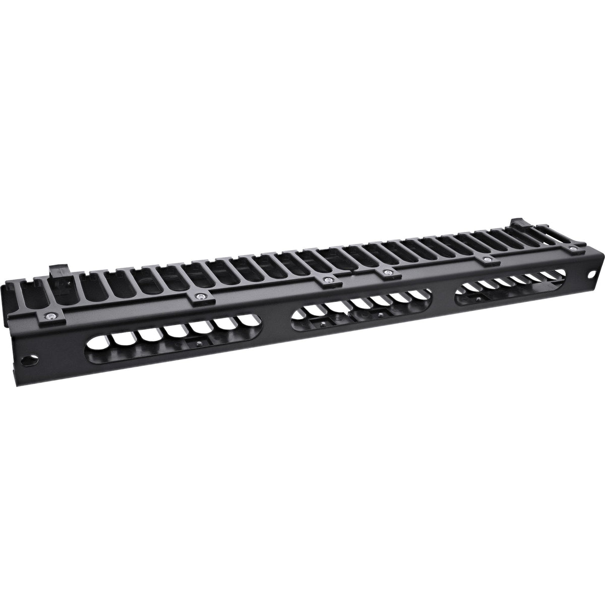Inline® 19" 1u Cable Management Panel, Ral 9005 Negro