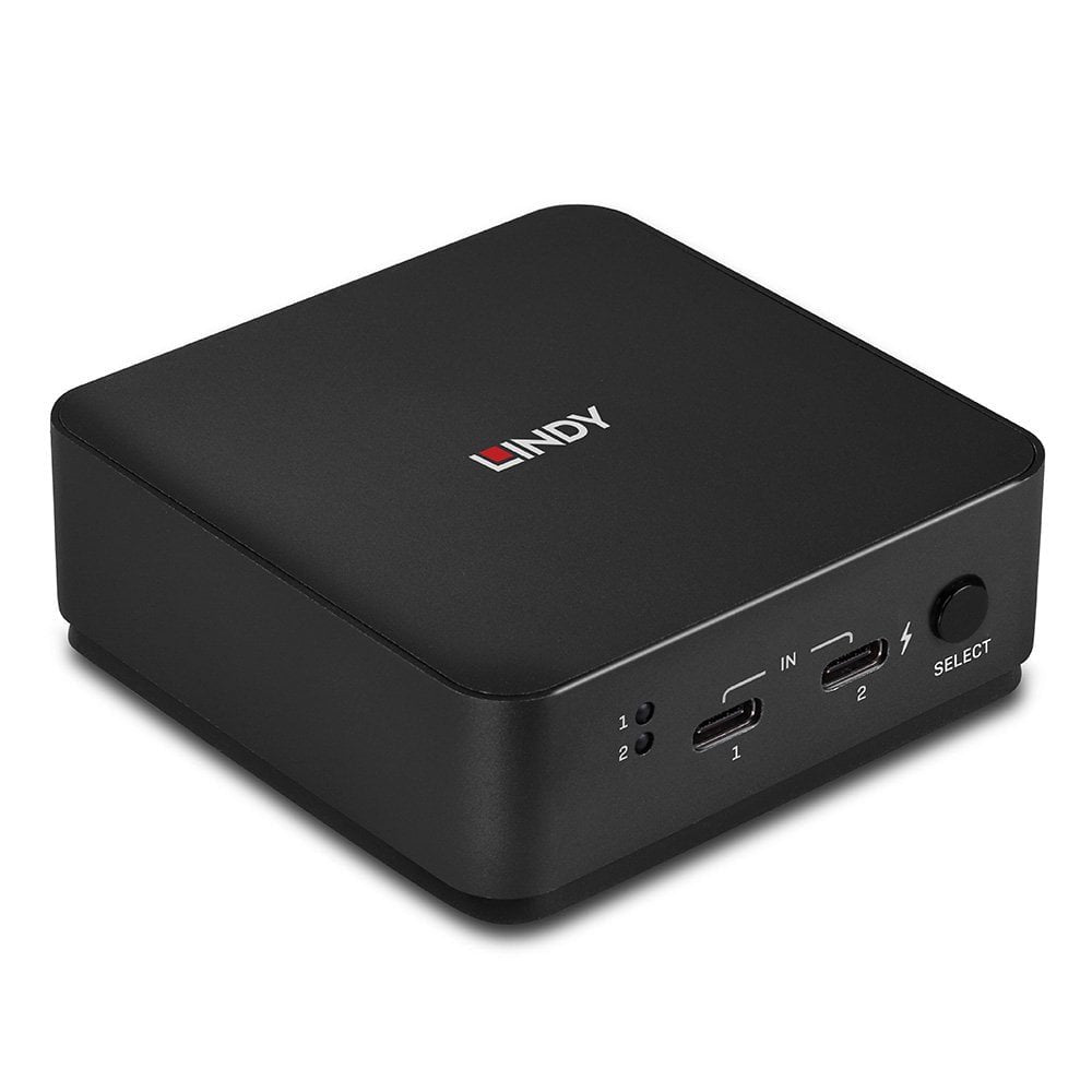 Lindy Conmutador Kvm 4k60 Hdmi Dual Tipo C De 2 Puertos