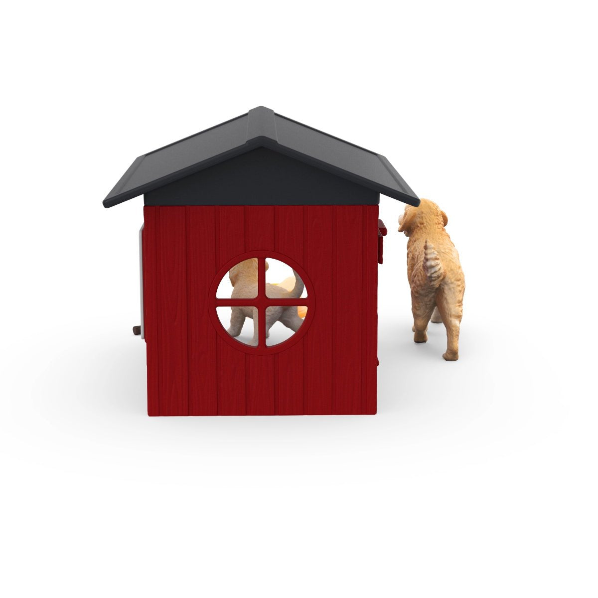 Figura  Schleich Farm World Casa Para Perros Con Golden Retriever  42722