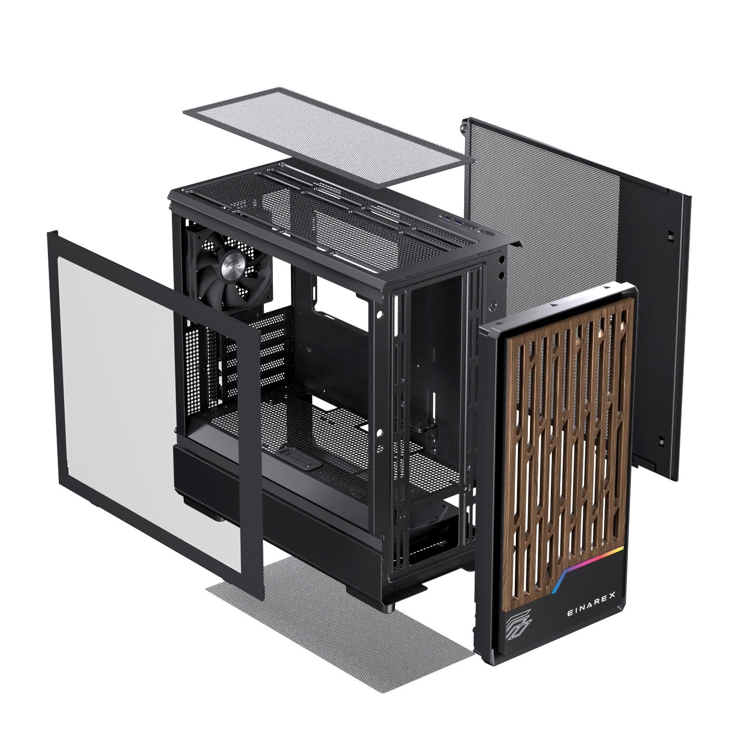 EAN 6977277363685 - Einarex EXCS-PM-400C-B carcasa de ordenador Midi Tower Negro imagen 4
