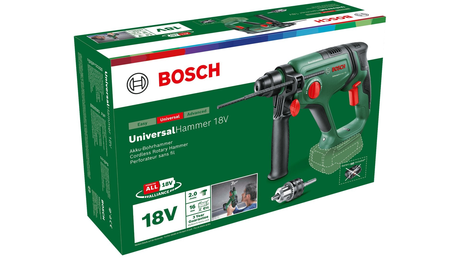 EAN 4053423233322 - Bosch UniversalHammer 18V 2000 RPM SDS Plus imagen 4
