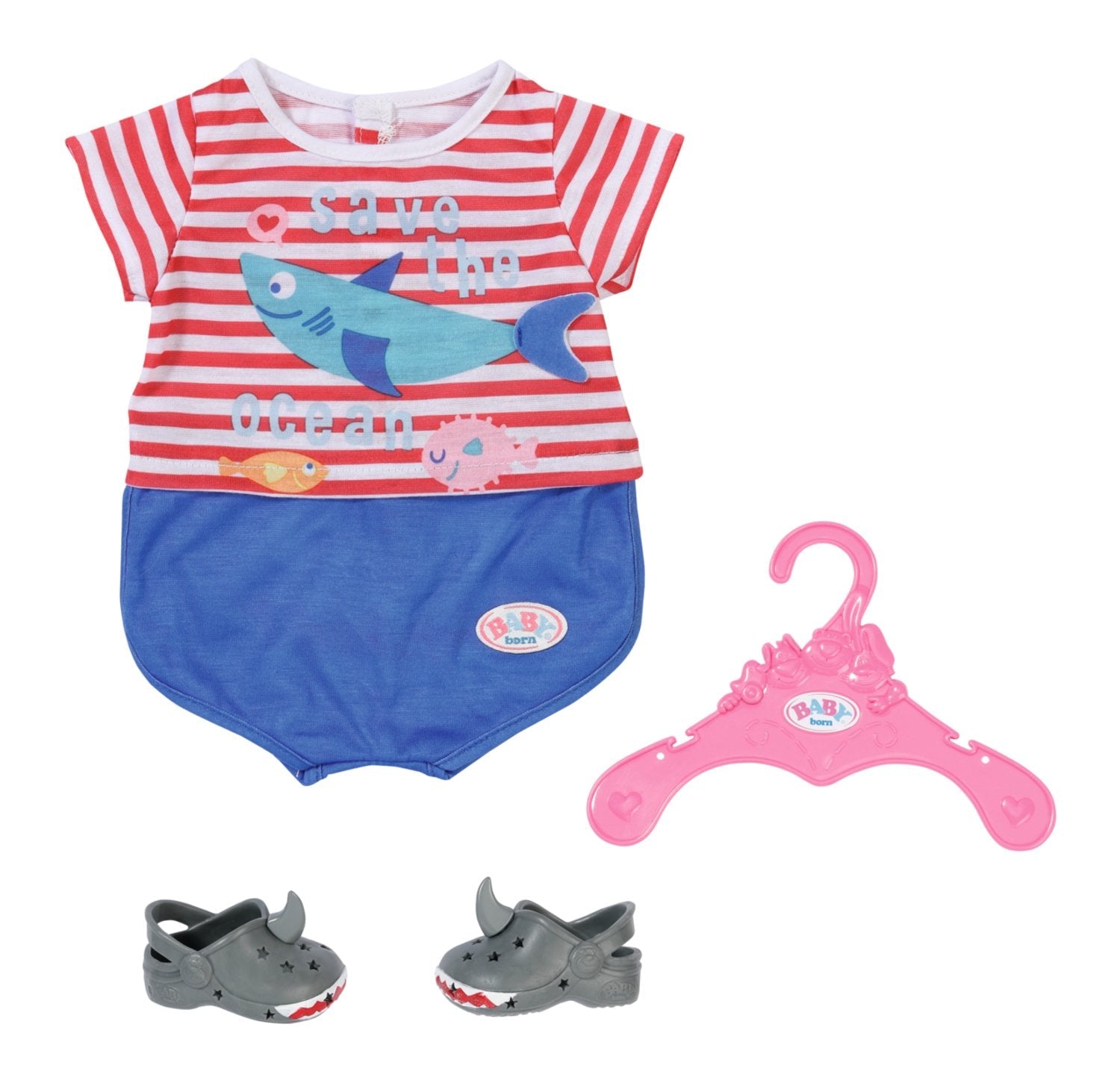 Zapf Creation Baby Born Bath Pyjamas Wshoes Blue 43cm Pijama De Muñeca 834268