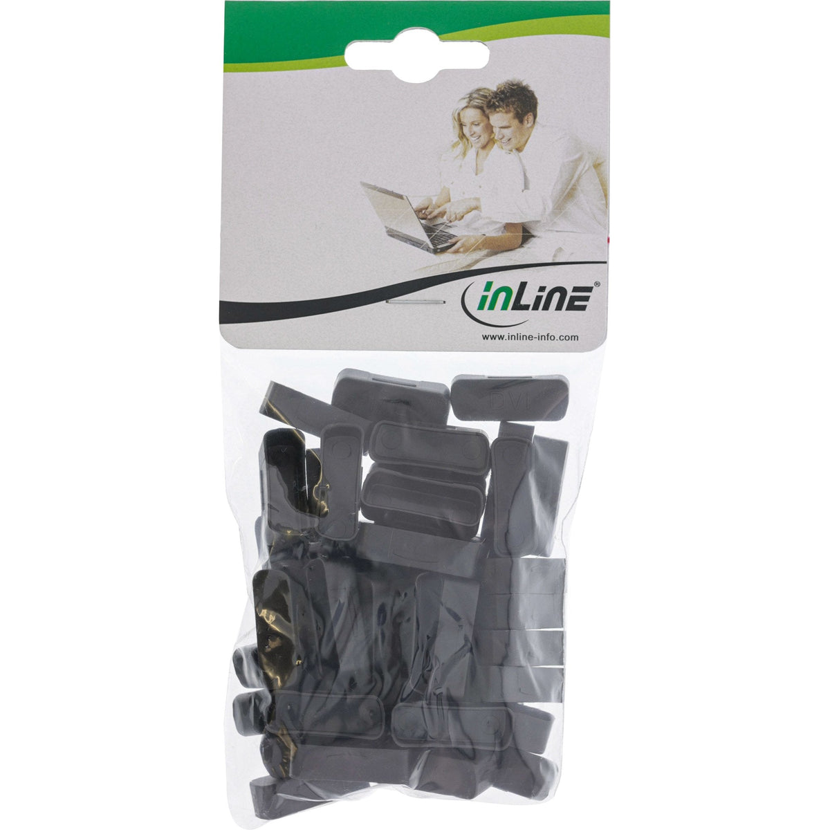 Inline Dust Cover Para Tomas Dvi Negro 50 Uds.