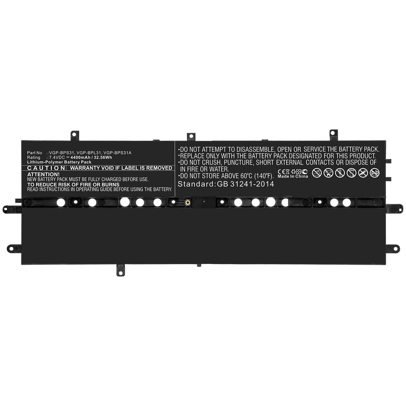 Laptop Battery For Sony  32.56wh Li-Pol 7.4v 4400mah