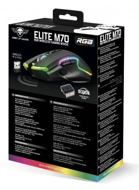 Ratón Gaming Inalámbrico Spirit Of Gamer Elite M70 Batería Recargable Hasta 4800 Dpi