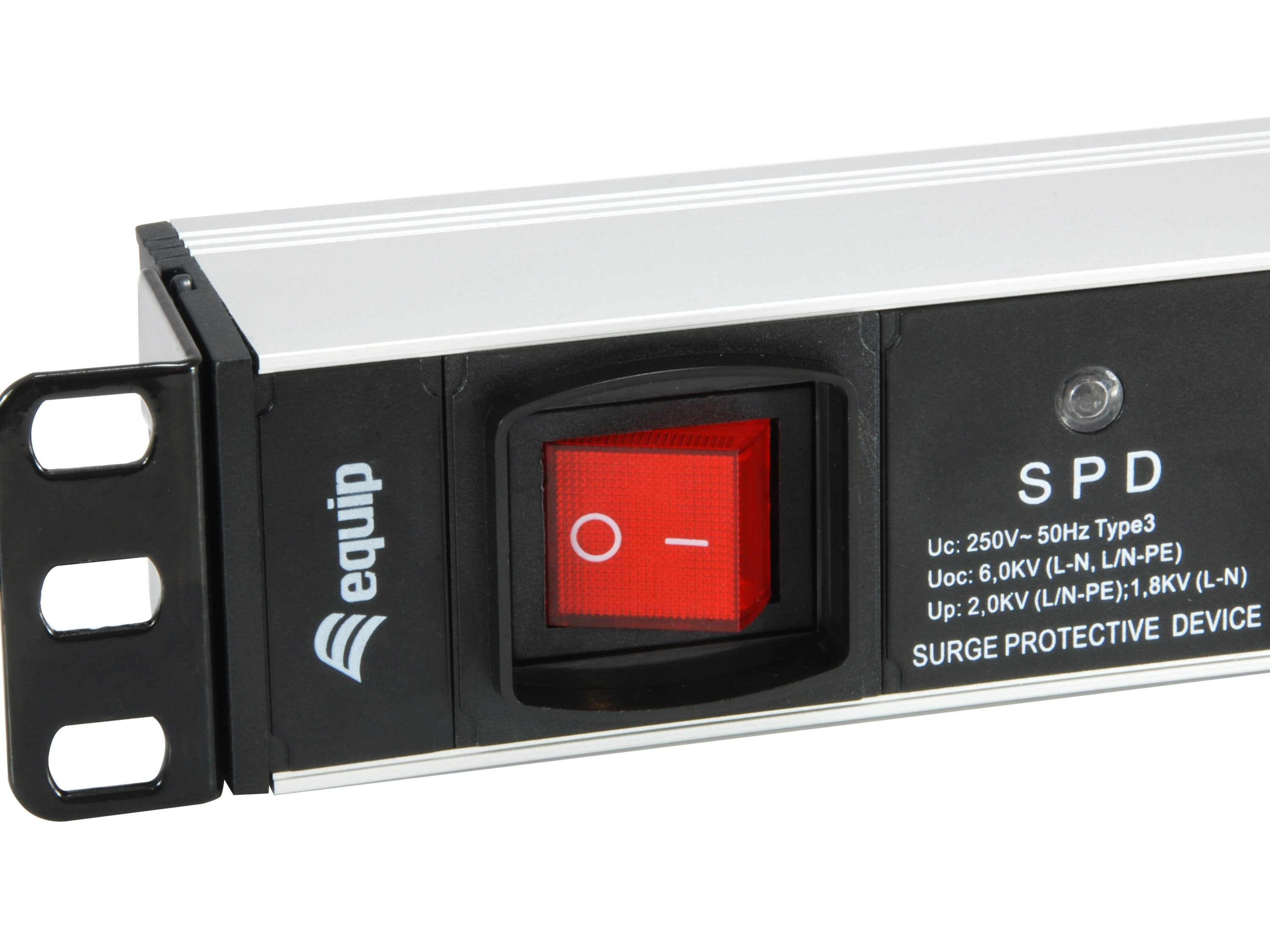 Regleta Alimentacion Rack 19 1u 7 Tomas Con Interruptor Y Protector Sobretension