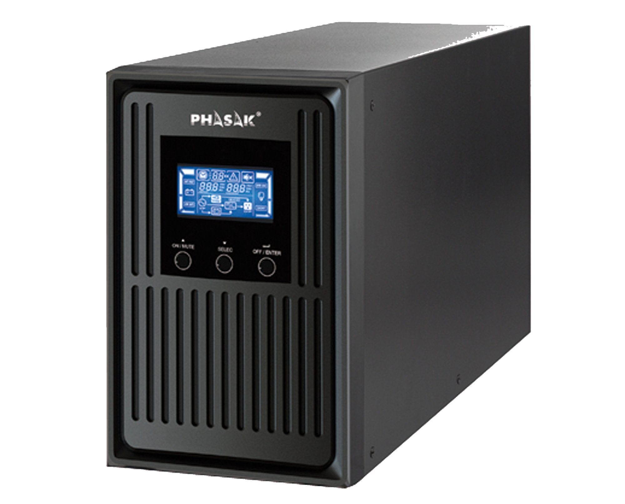 Sai Online Phasak Conqueror Pro 3000 Va Online Lcd 3000va-2700w 3 Salidas Formato Torre