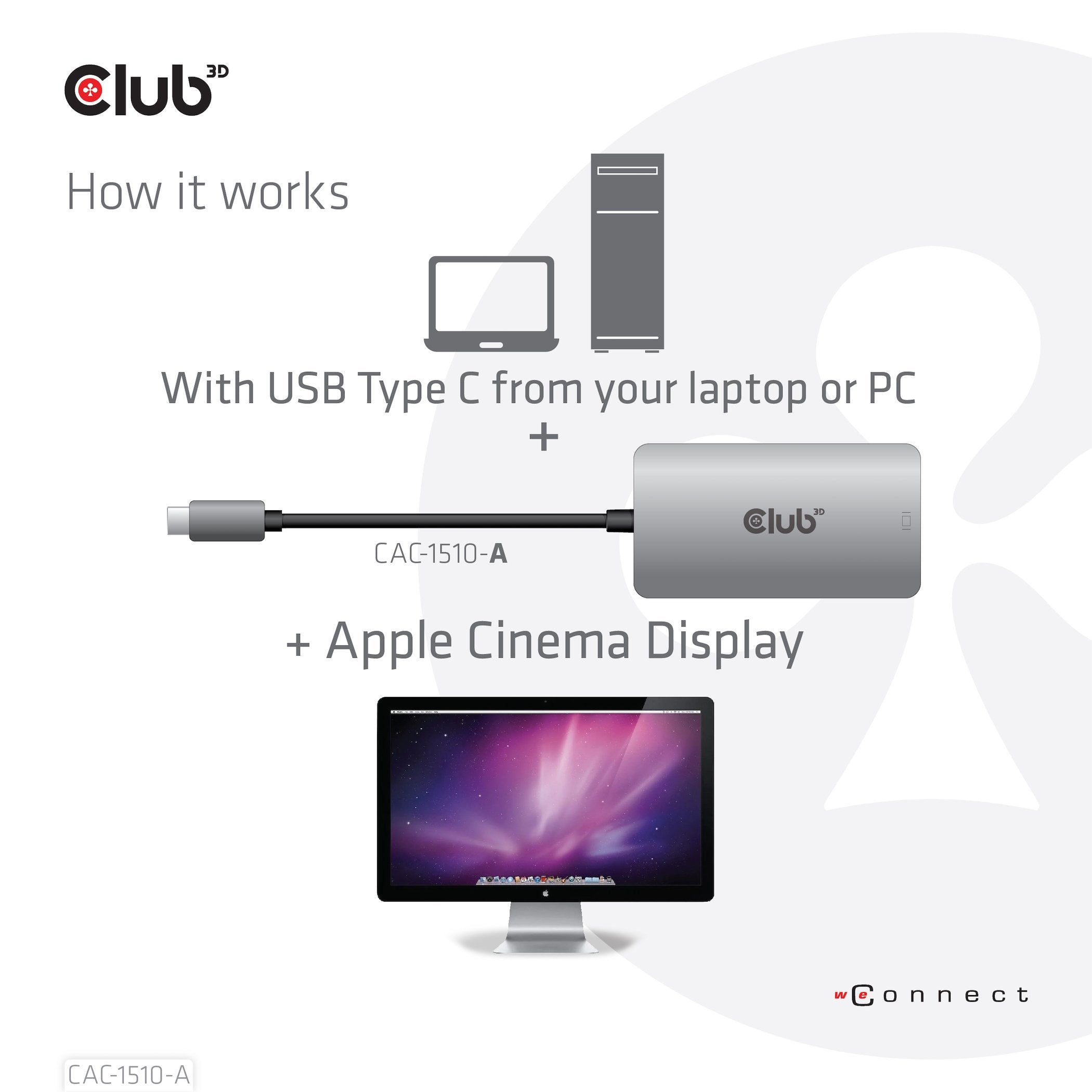 EAN 8719214471651 - CLUB3D CAC-1510-A adaptador de cable de vídeo 0,25 m USB Tipo C DVI Gris imagen 5