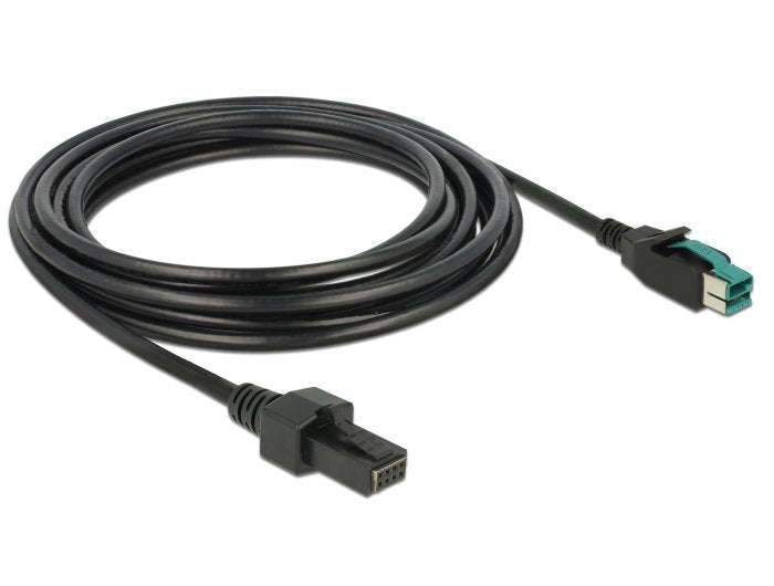 Delock Powerojousb Cable Stecker 12 V > 2 X 4 Pin Stecker 4 M Für Pos Drucker Und Terminals