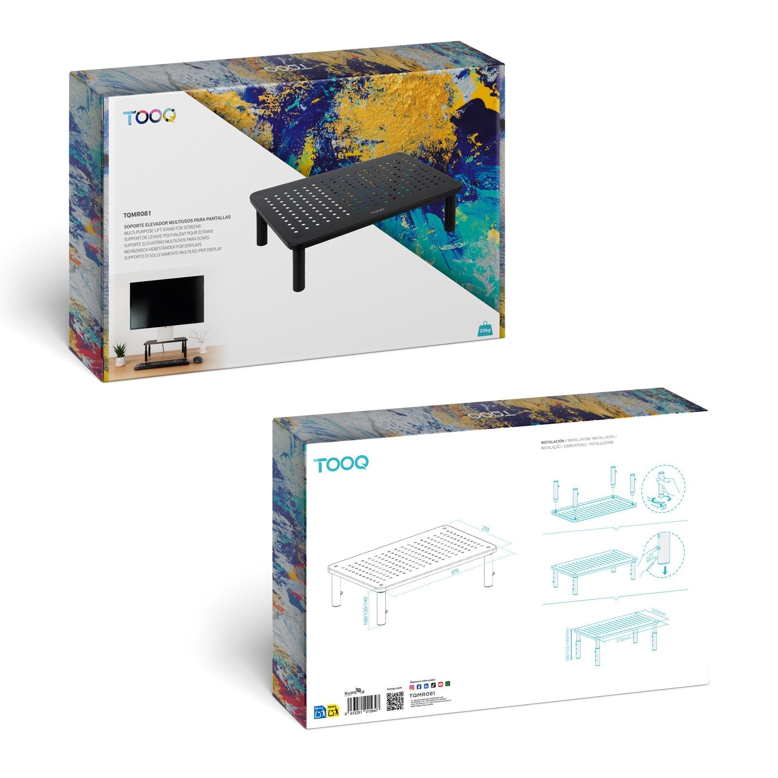 Soporte Para Monitor Tooq Tqmr081 Hasta 20kg