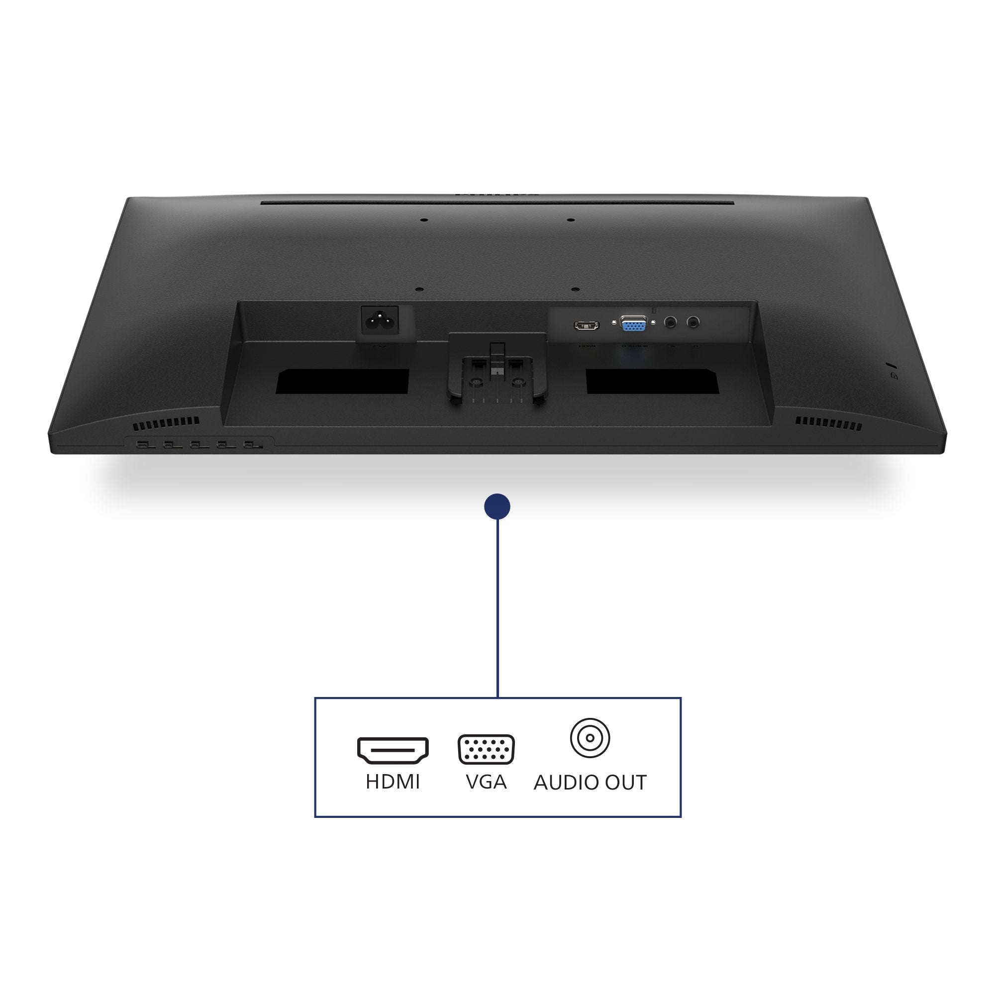 Monitor Philips 23,8" 241v8l/00 Led 4ms Hdmi Vga Negro