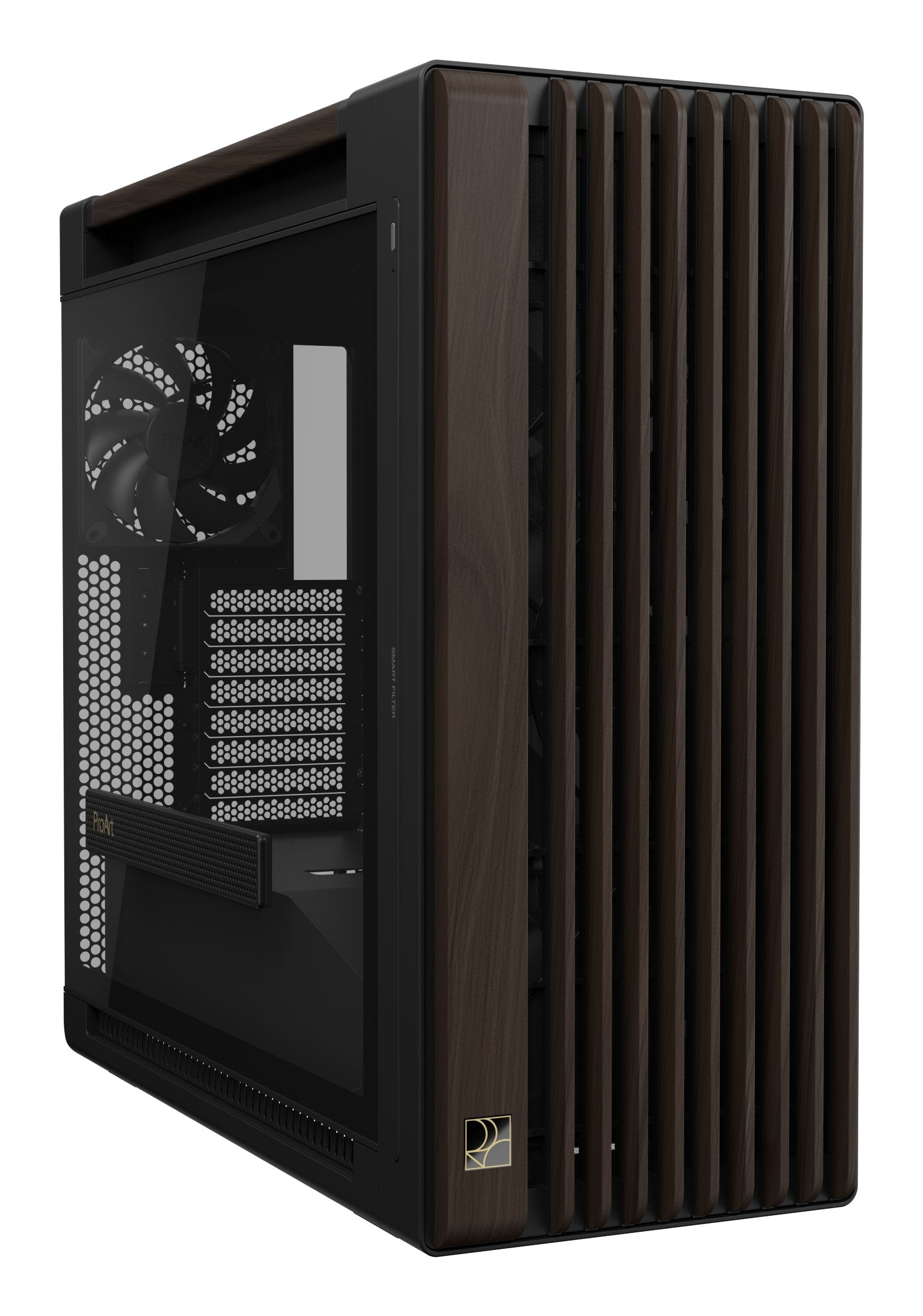 Caja  Pc Asus Geh Proart Pa602 Walnut Wood Tg Pwm Modern Negro