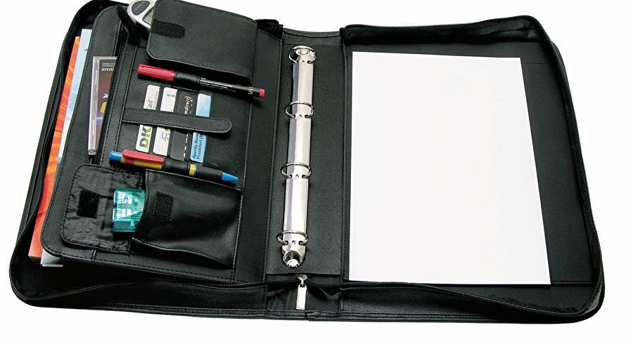 Wedo Orgamappe Kunmleder A4 4-Ring Con Tragegriff Negro