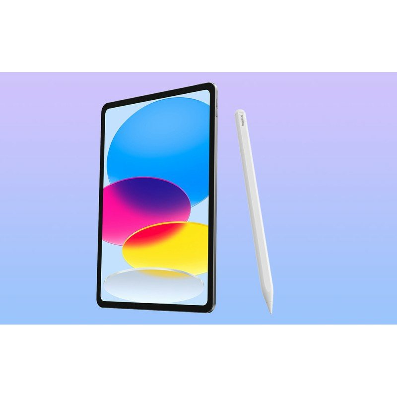 Baseus Tablet Tool Pen Smooth Writing 2 Wireless Charging With Led Indicator + Active Replaceable Tip For Ipad, White (P80015803213-00)
