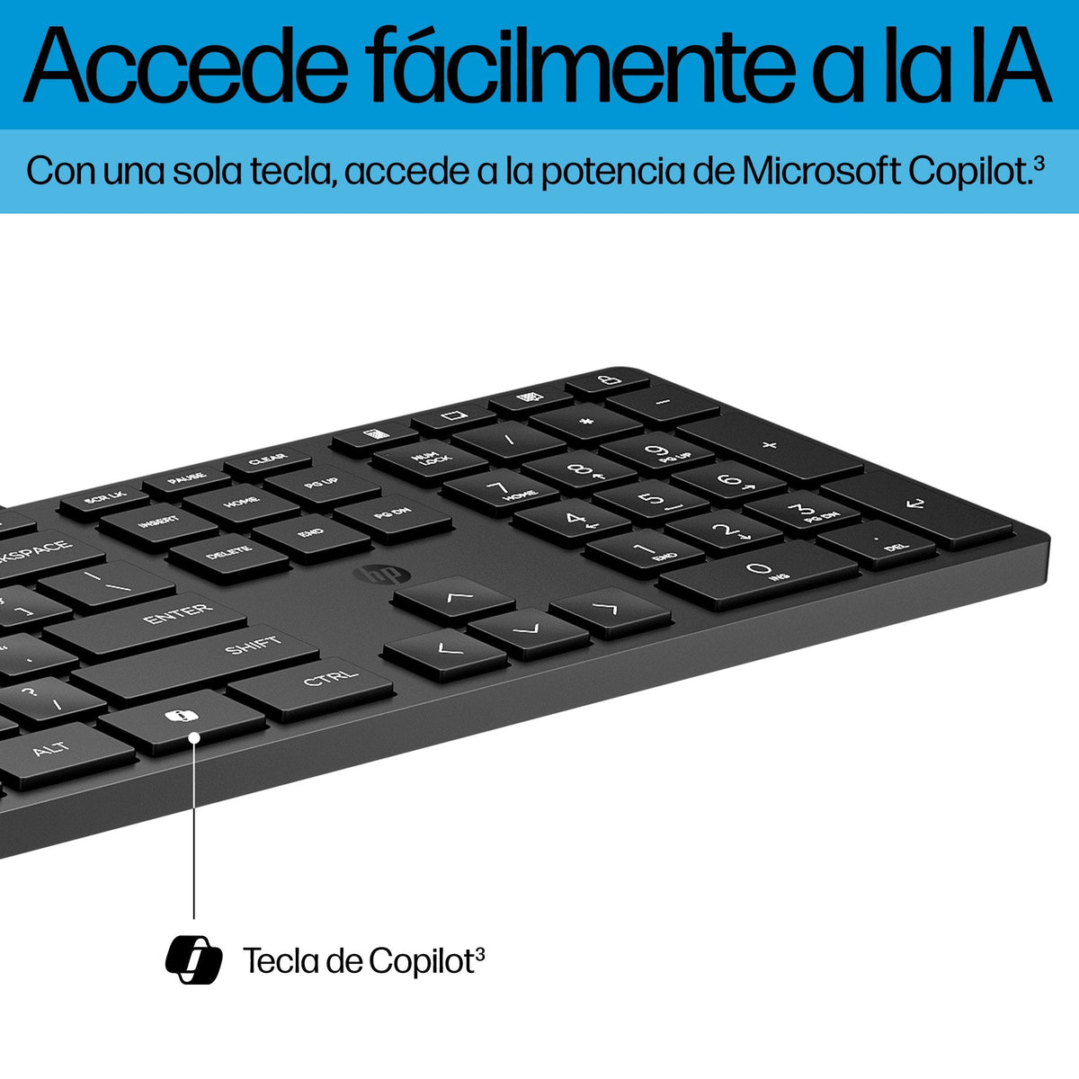 Hp 320k Wired Keyboard Teclado Oficina Usb Negro