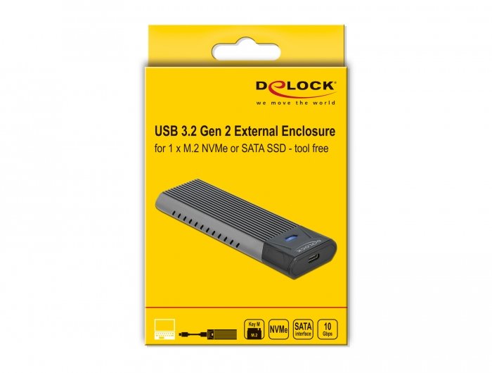 Delock Caja Externa Para Ssd M.2 Nvme Pcie Usb Type-C 