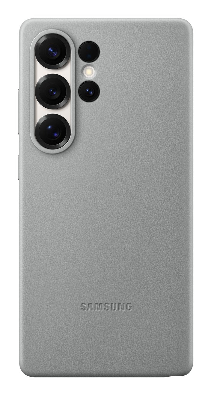 Funda Cuero Gris S25 Ultra