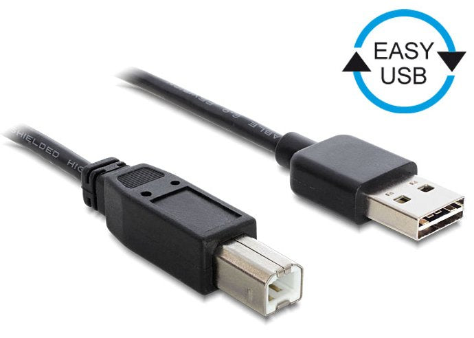 Delock Cable Easy-Usb 2.0 Typ-A Macho > Usb 2.0 Typ-B Macho 3 M Negro