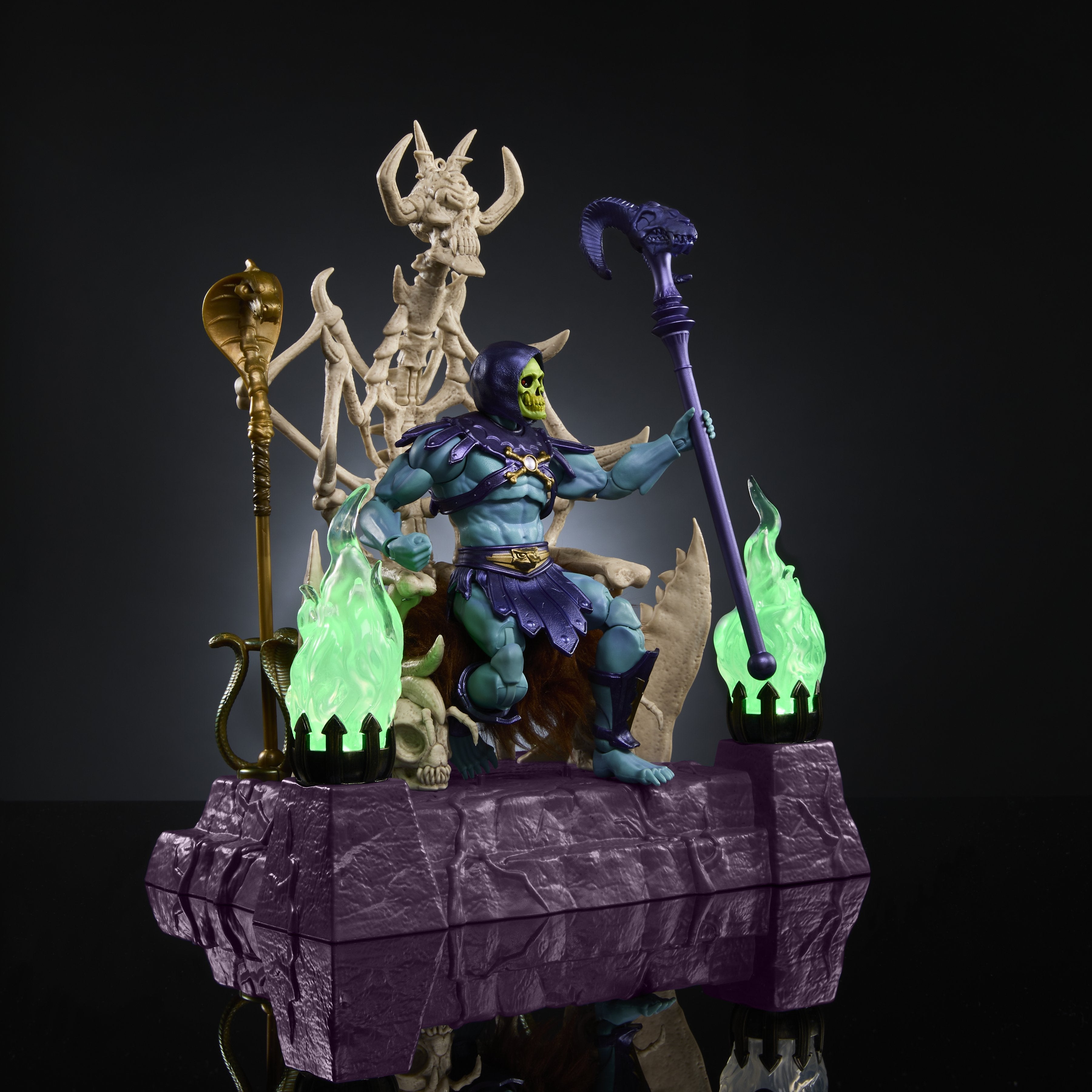Figura De Juguete De Skeletor Y Havoc Throne De Masterverse De Mattel Masters Of The Universe   Hxx63