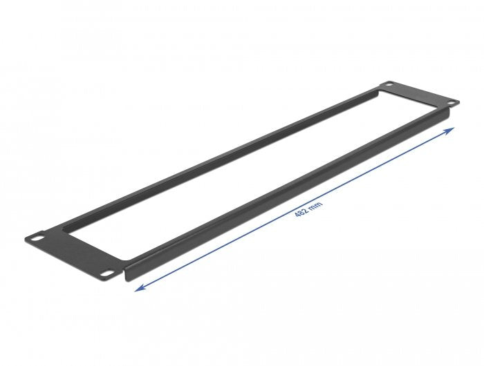 Delock Panel De Gabinete De Red De 19" Con Abertura 2u Negro