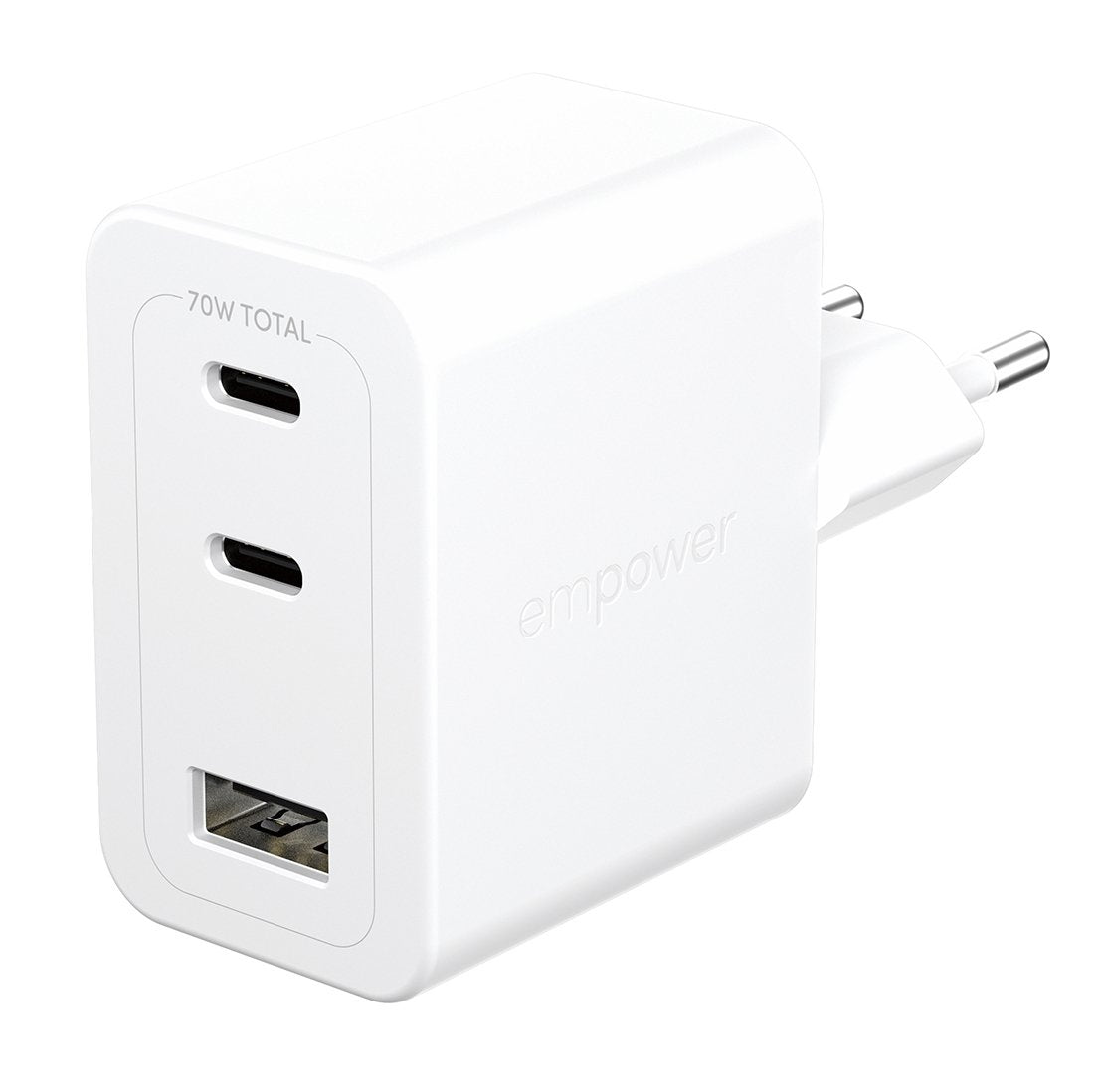 EAN 5715685027598 - PanzerGlass empower™ by ® Turbo 70W Multiple Charger incl. 2 x USB-C + USB-A | EU Plug | Silver White Sma imagen 1