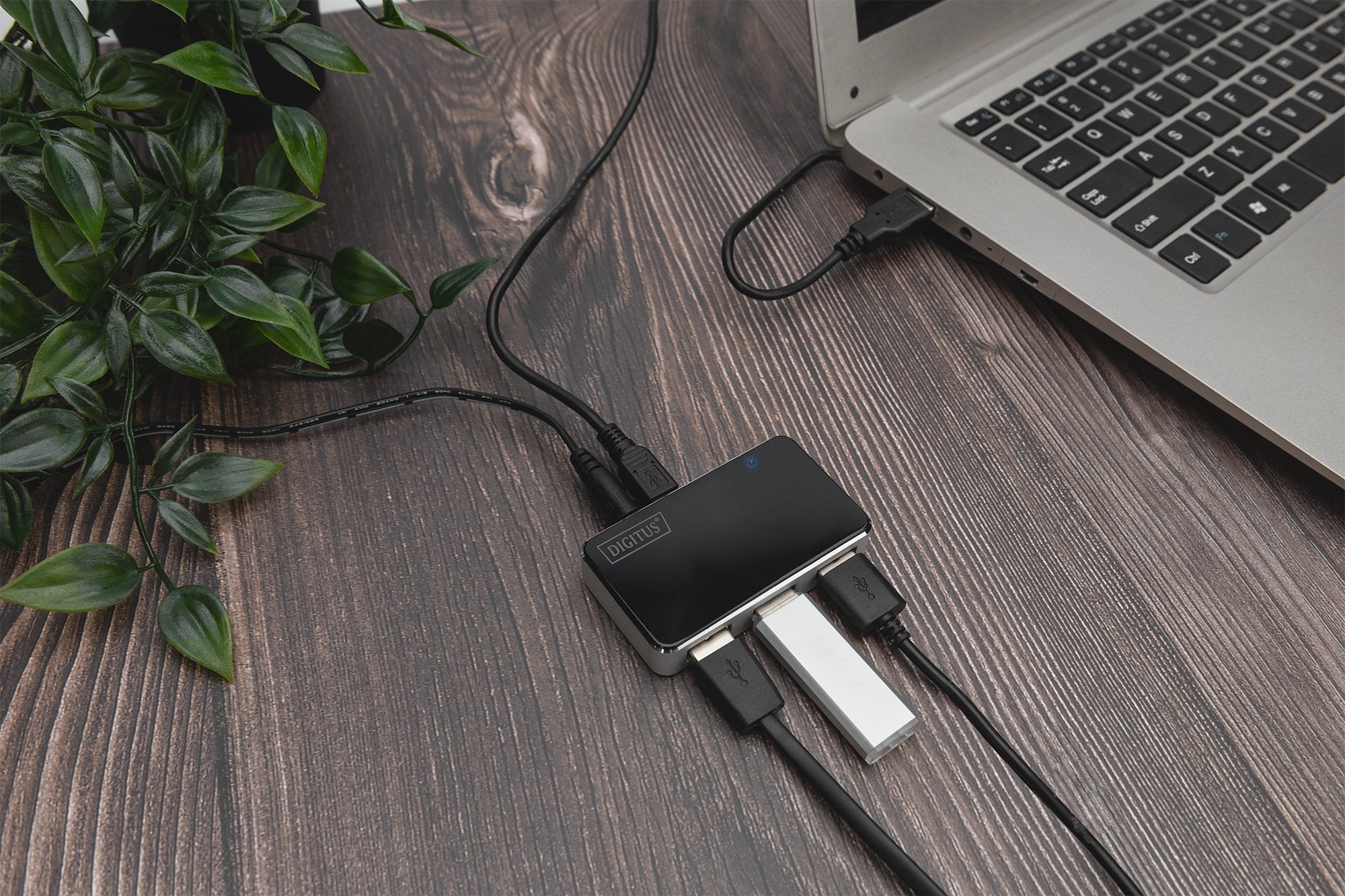 Digitus Hub 4 Puertos Usb 2.0 Negro Da-70220