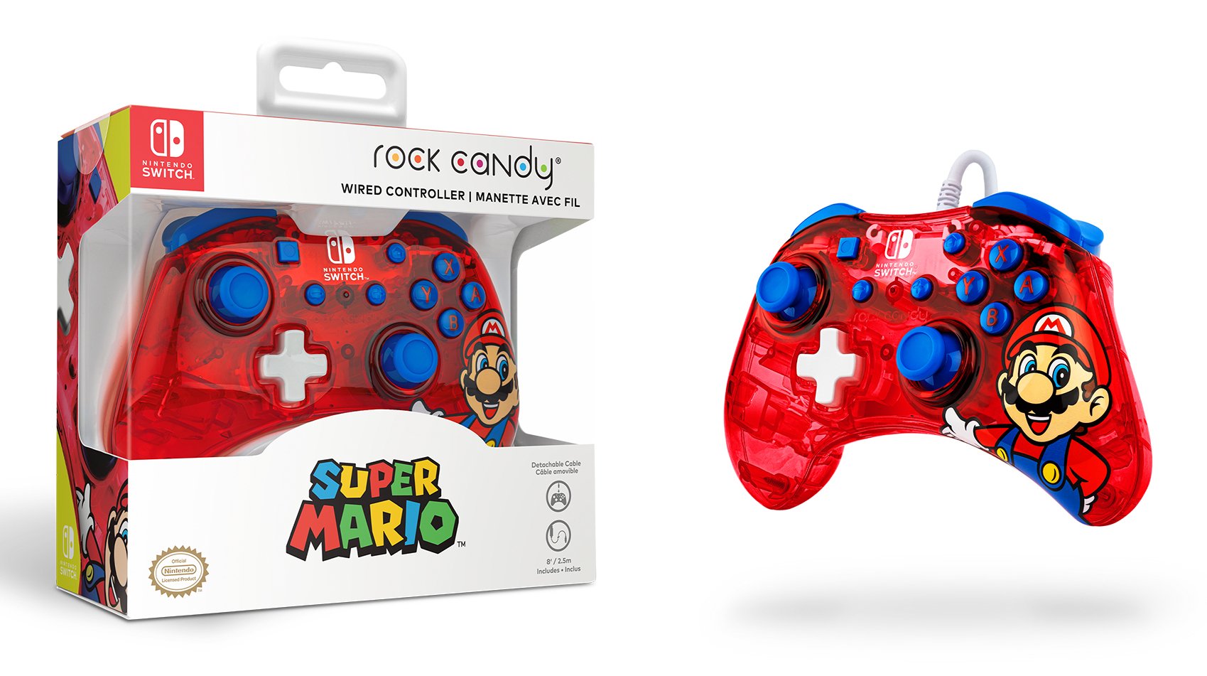 EAN 708056068295 - PDP Rock Candy: Mario Punch Rojo, Translúcido USB Gamepad Analógico/Digital Nintendo Switch, Nintendo Swit imagen 9