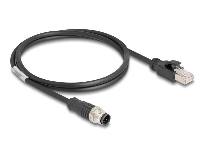 Delock 80809 Cable M12 Codificado A 8 Pin Macho A Rj45 Macho Pvc 1 M