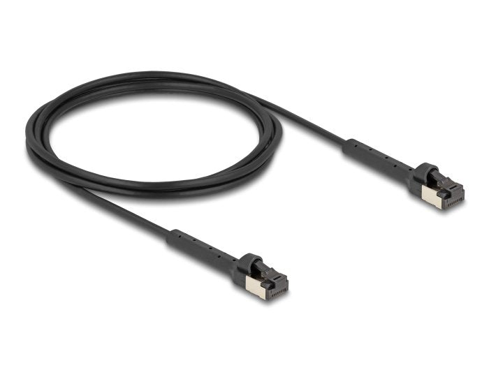 Delock Rj45 Slim Netzwerkcable Cat.6a U Ftp Winkelbar Schwarz 2 M