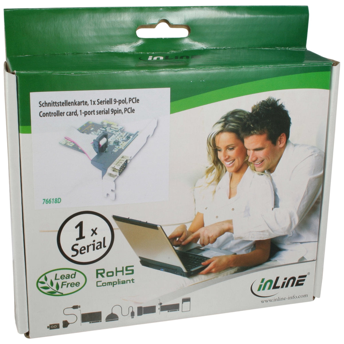 Tarjeta Pcie Inline 1 Puerto Serie De 9 Pines