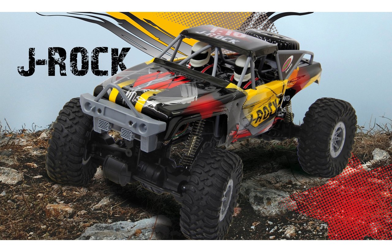 Jamara J-Rock Crawler 4wd Modelo Controlado Por Radio Camión Oruga Motor Eléctrico 1:10, Radiocontrol Gris/Amarillo, Camión Oruga, 1:10, 14 Año(S), 1200 Mah, 1,56 Kg