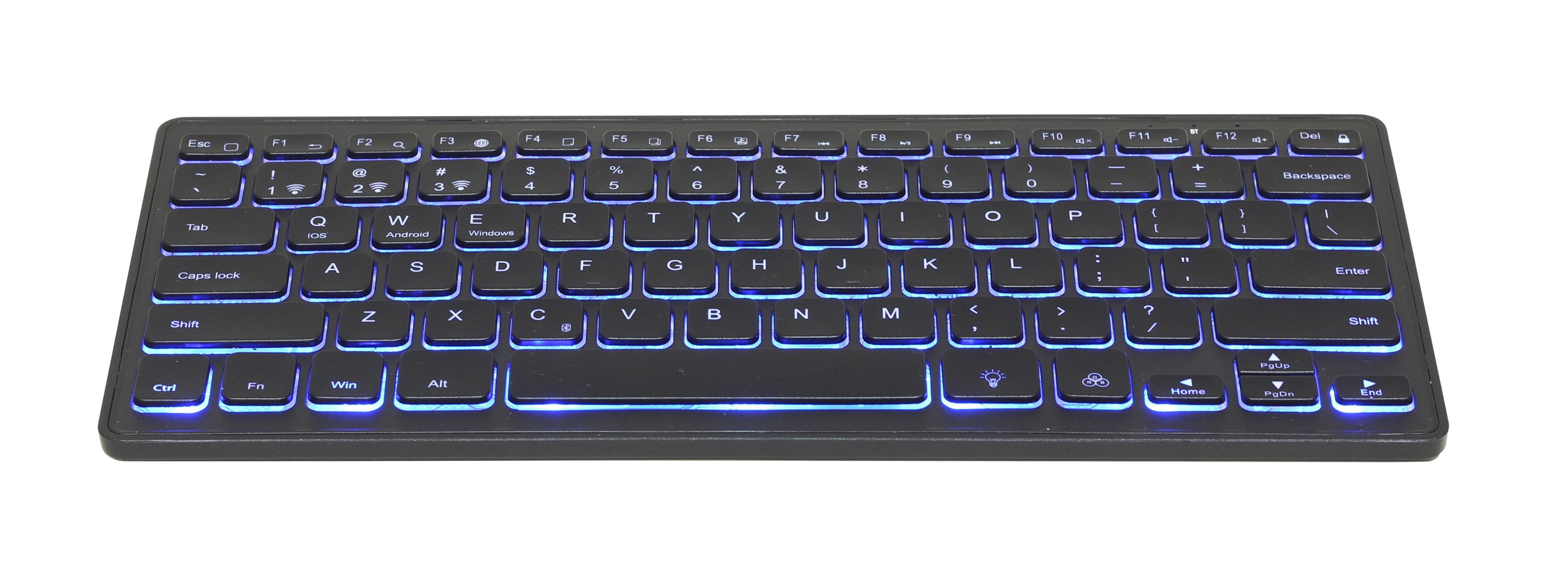 Teclado Alemán Gembird Kb-Btrgb-01-De Universal Bluetooth Qwertz Negro