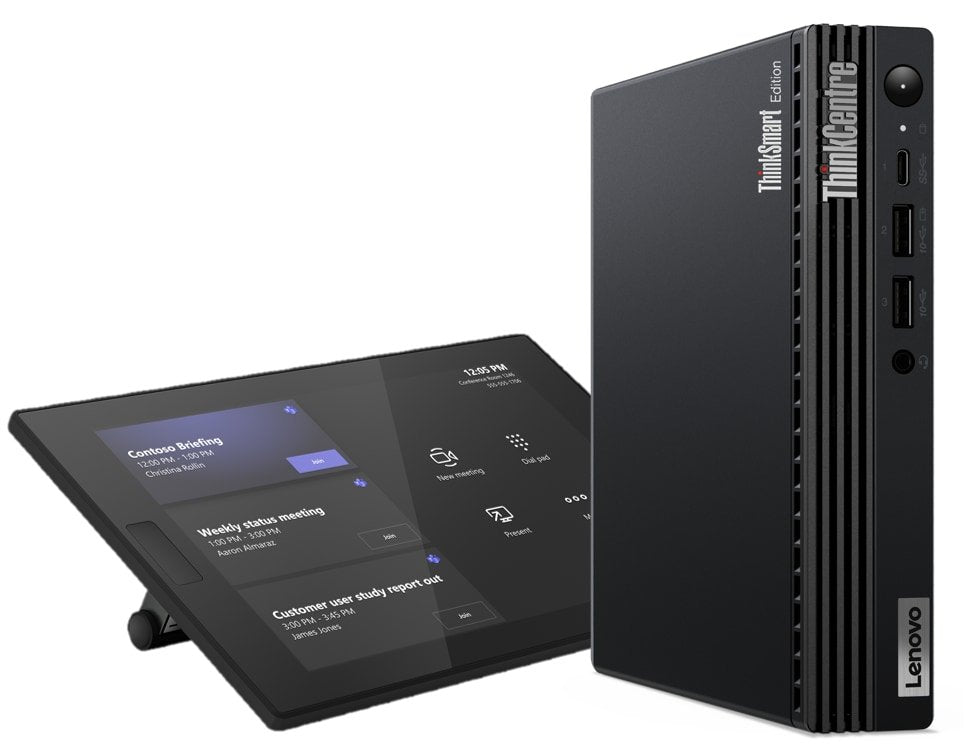 Lenovo Thinksmart Tiny Kit Kit De Videoconferencia (Consola Con Pantalla Táctil Sistema Del Ordenador) Con 1 Year Lenovo Premier Support Negro Azabache Power Adapter Included