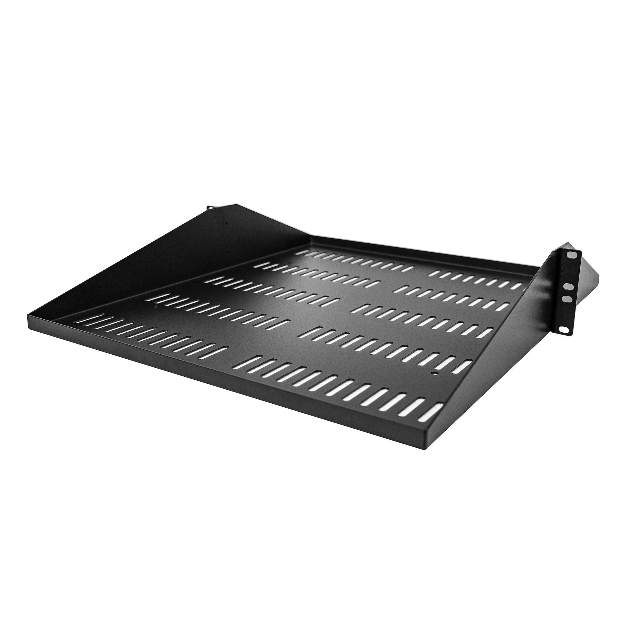Startech.Com 2u 19 Pulgadas Bandeja De Rack Para Rack - Perforierte, Freitragende Rack Ablage Con Zentrierter Fijación - Belüftete Rack Ablage - Belastbarkeit 91kg - 50cm Profundo (Shelf-2u-20-Center-V)
