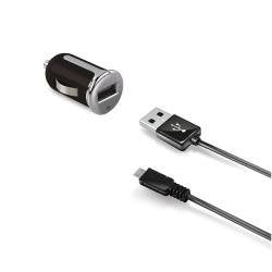 Celly Ccusbmicro Cargador De Dispositivo Móvil Auto Negro, Plata