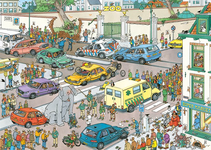 Jumbo Jan Van Haasteren Jumbo Geht Einkaufen 1000 Teile Puzzle (20028)