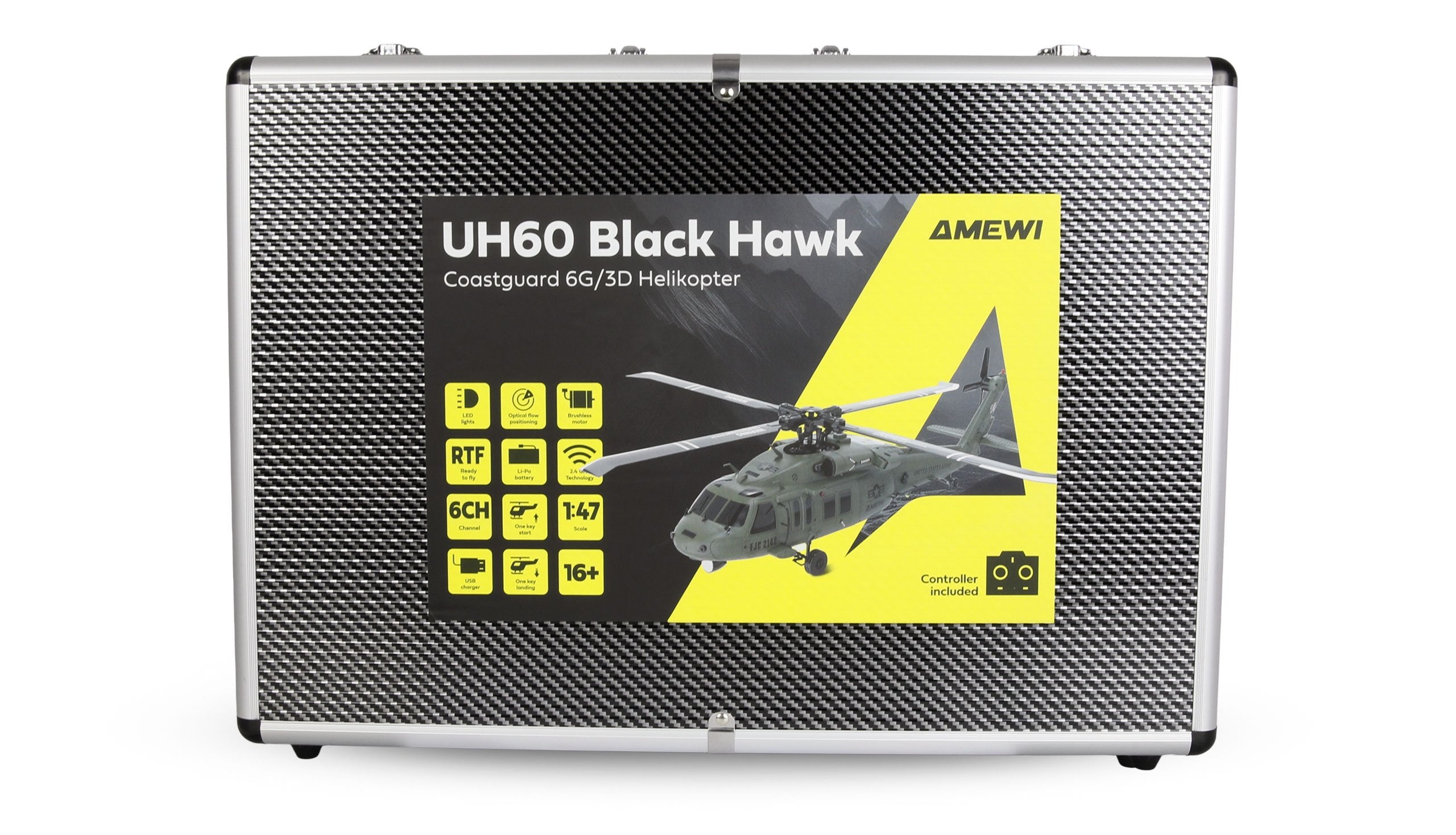 Amewi Uh60 Negro Hawk Marine Cp Helikopter 6g 3d Rtf 16+