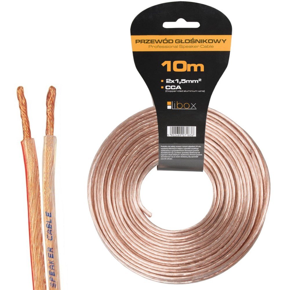 Cable De Altavoz Libox Lb0008-10 2x1.5mm (10m) Cca