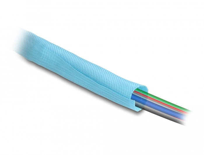 Delock Manguera De Tela Con Cierre Automático Resistente Al Calor 5 M X 25 Mm Azul