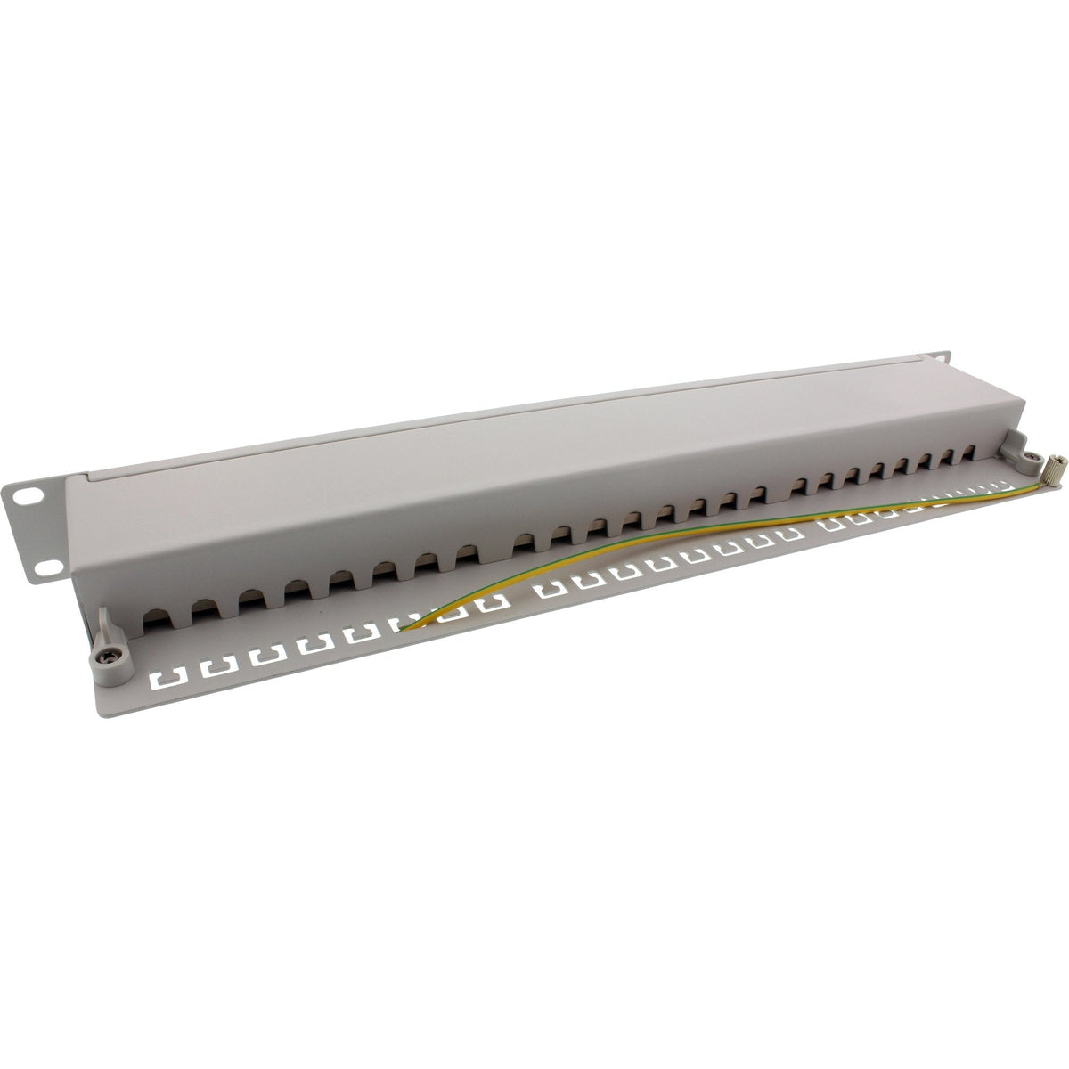 Patch Panel Inline 19" Cat.6a 24 Puertos 1u Gris Claro Ral7035