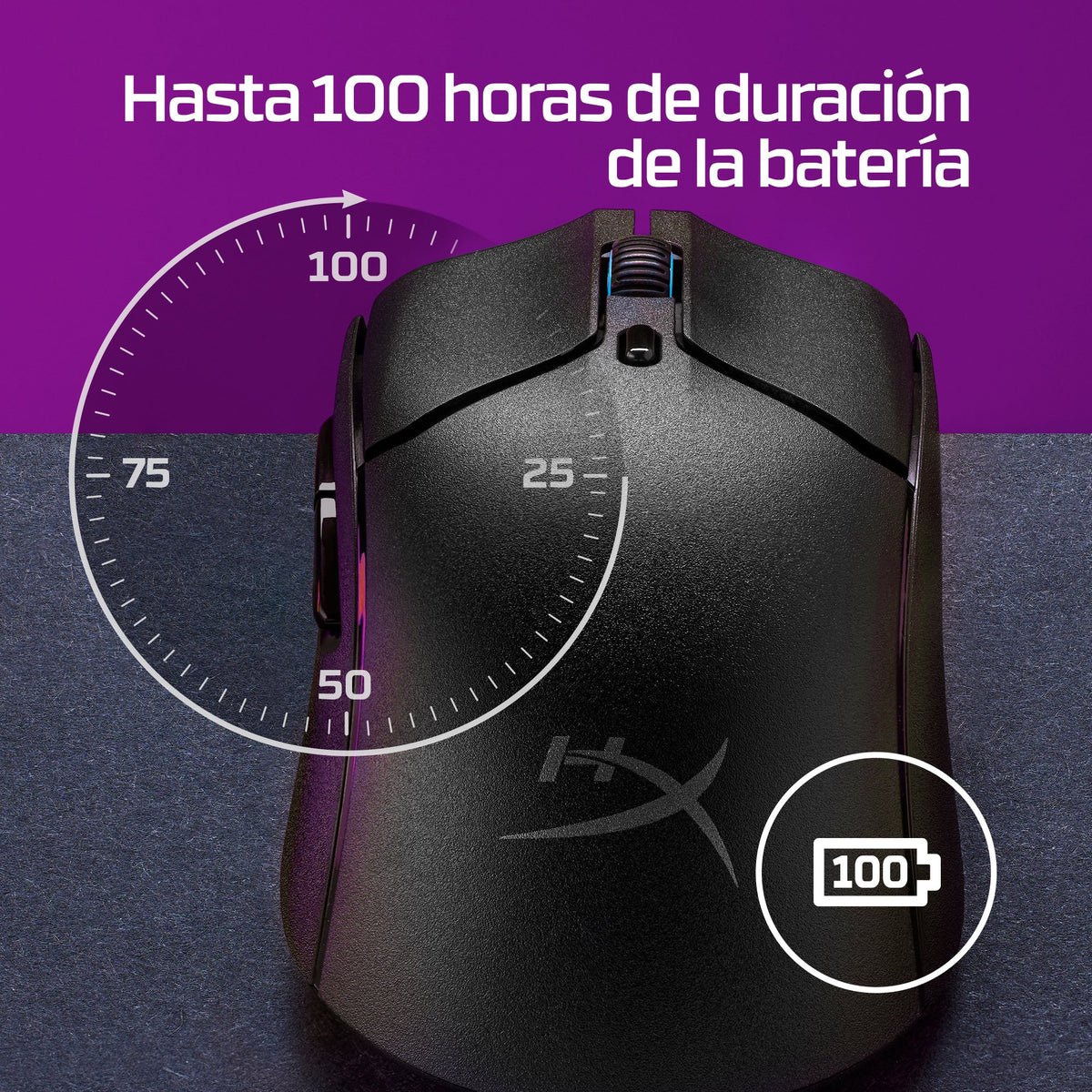 EAN 0196786272554 - HyperX Pulsefire Haste 2 Wireless Black Gaming Mouse ratón Juego Ambidextro RF Wireless + Bluetooth 26000 imagen 10
