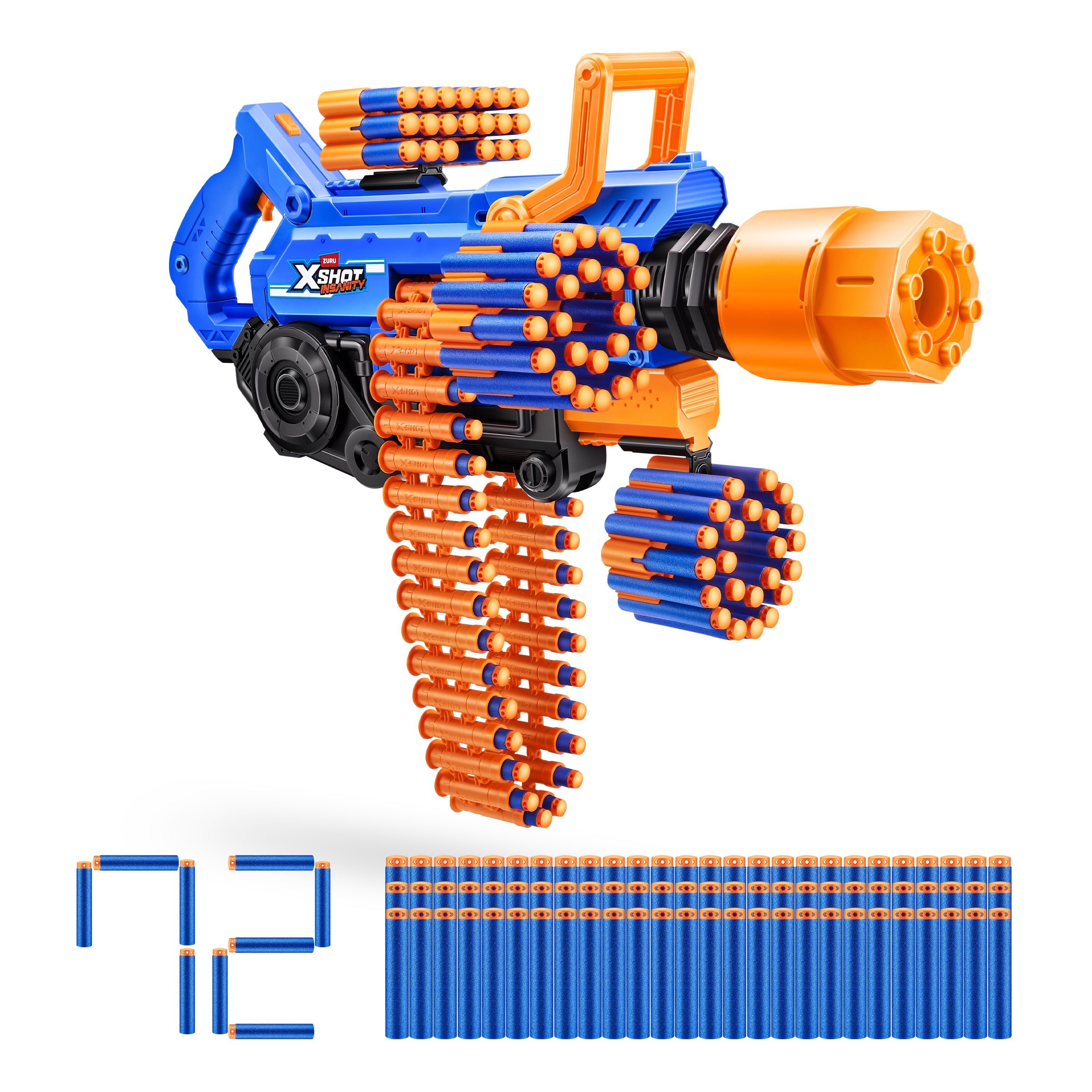 Zuru Xshot Insanity - Blaster Smoke N Barrel, Dartblaster Incluyendo 72 Dardos 36823