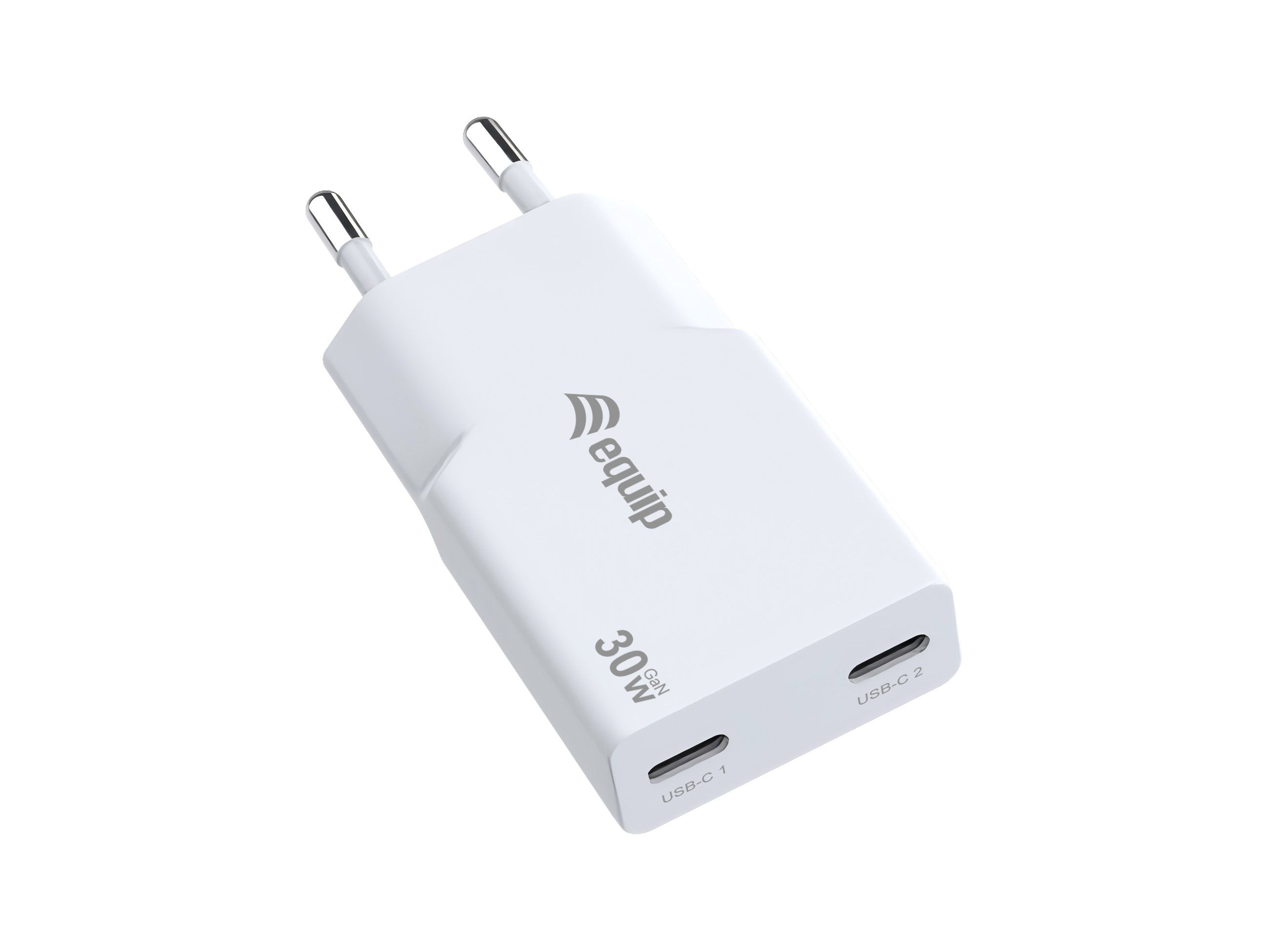 Equip Cargador 2port Usb-C Pd3.0 Usb-A Gan Slim 30w Blanco