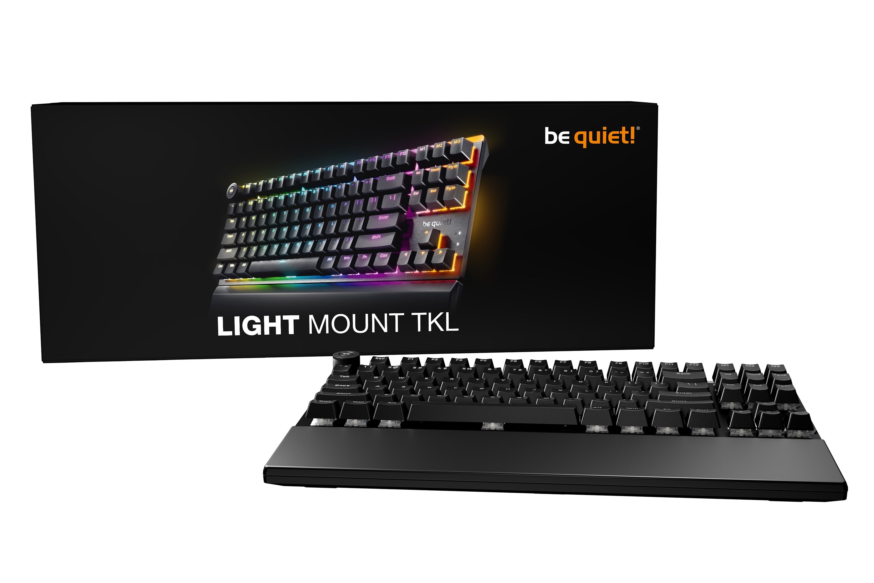 Teclado Gamer Mecánico (Silent Linear) Be Quiet! Light Mount Tkl Rgb (Negro)