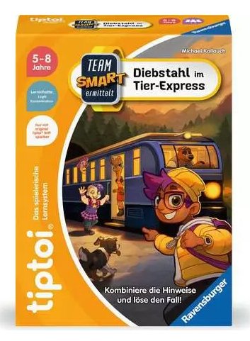 Ravensburger Tiptoi Equipo Smart Determinado: Robo En Tier Express, Juego De Mesa 4005556002269.0
