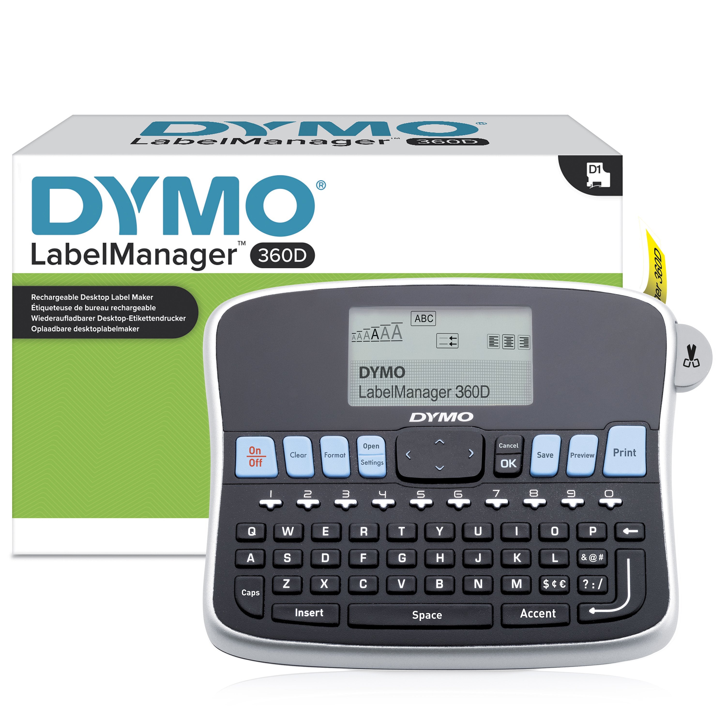 EAN 3501170879498 - DYMO LabelManager 360D impresora de etiquetas Transferencia térmica 180 x 180 DPI 12 mm/s Alámbrico D1 QW imagen 1