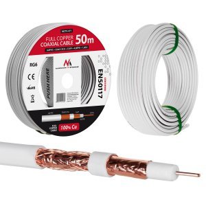 EAN 5902211114185 - Maclean MCTV-471 cable coaxial RG-6/U 50 m Blanco imagen 5