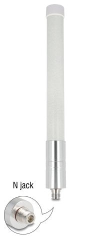 Delock 4g   Wifi 2,4 Ghz Antenne N Buchse 3 Dbi 33,3 Cm Omnidirektional Starr Wand- Und Mastmontage Outdoor Weiss